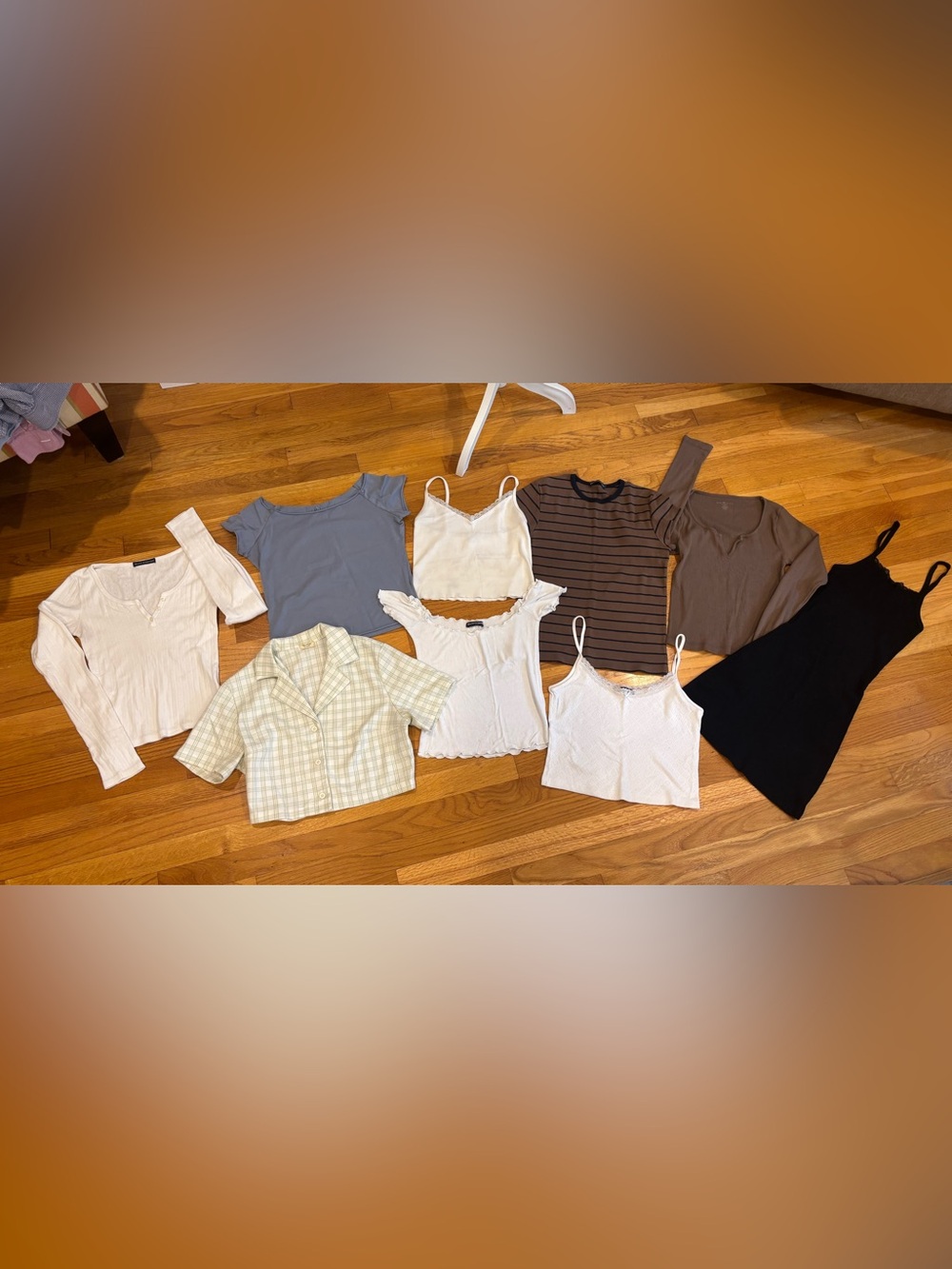 lot of 9 - Brandy Melville John Galt long and short sleeve tops and dresses.